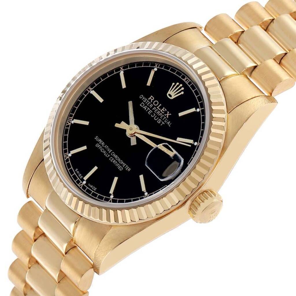 President Datejust (Reference 68278). A 31mm yellow gold automatic wristwatch with date. 1989-1990
