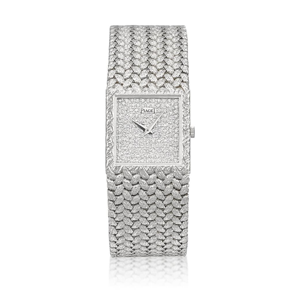 Tradition (Reference 9131D2). A white gold and diamond-set bracelet watch. Circa 1975