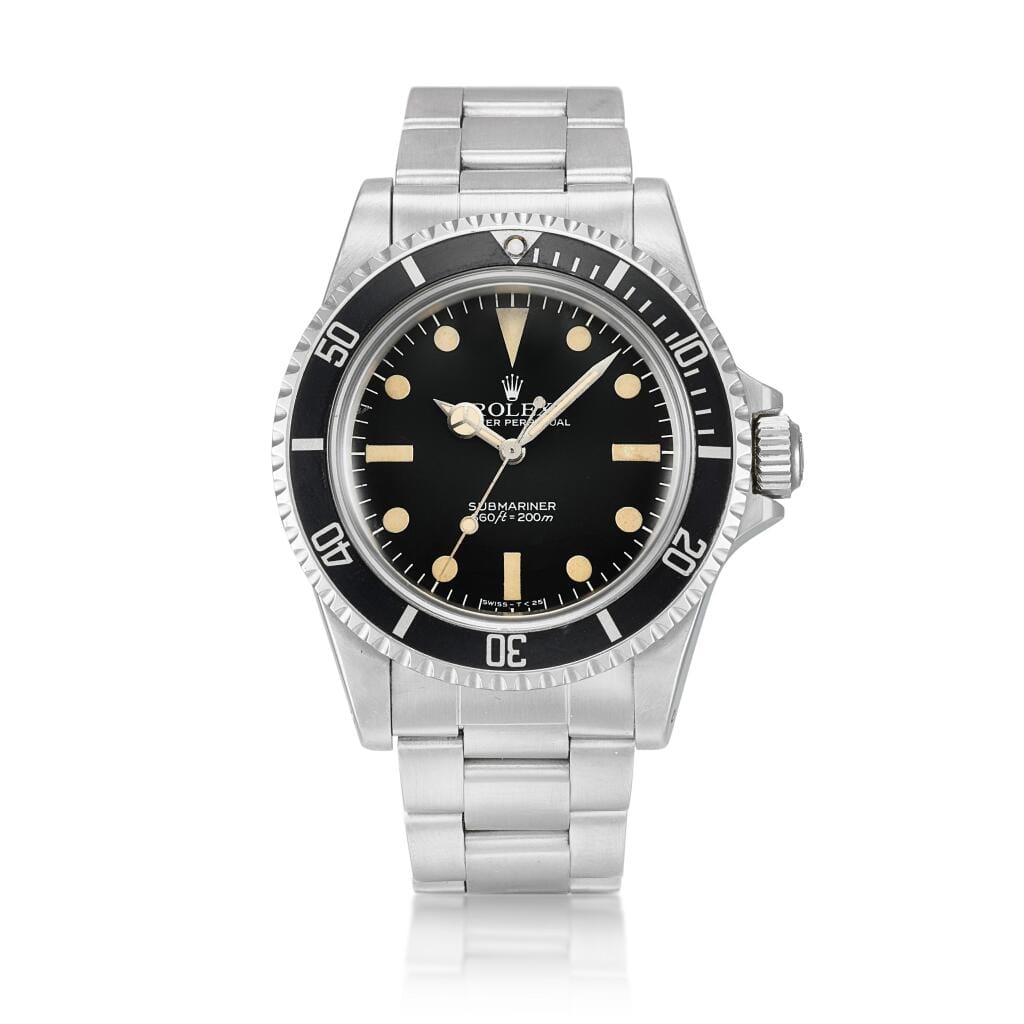 Submariner (Reference 5513). A stainless steel automatic wristwatch. 1984