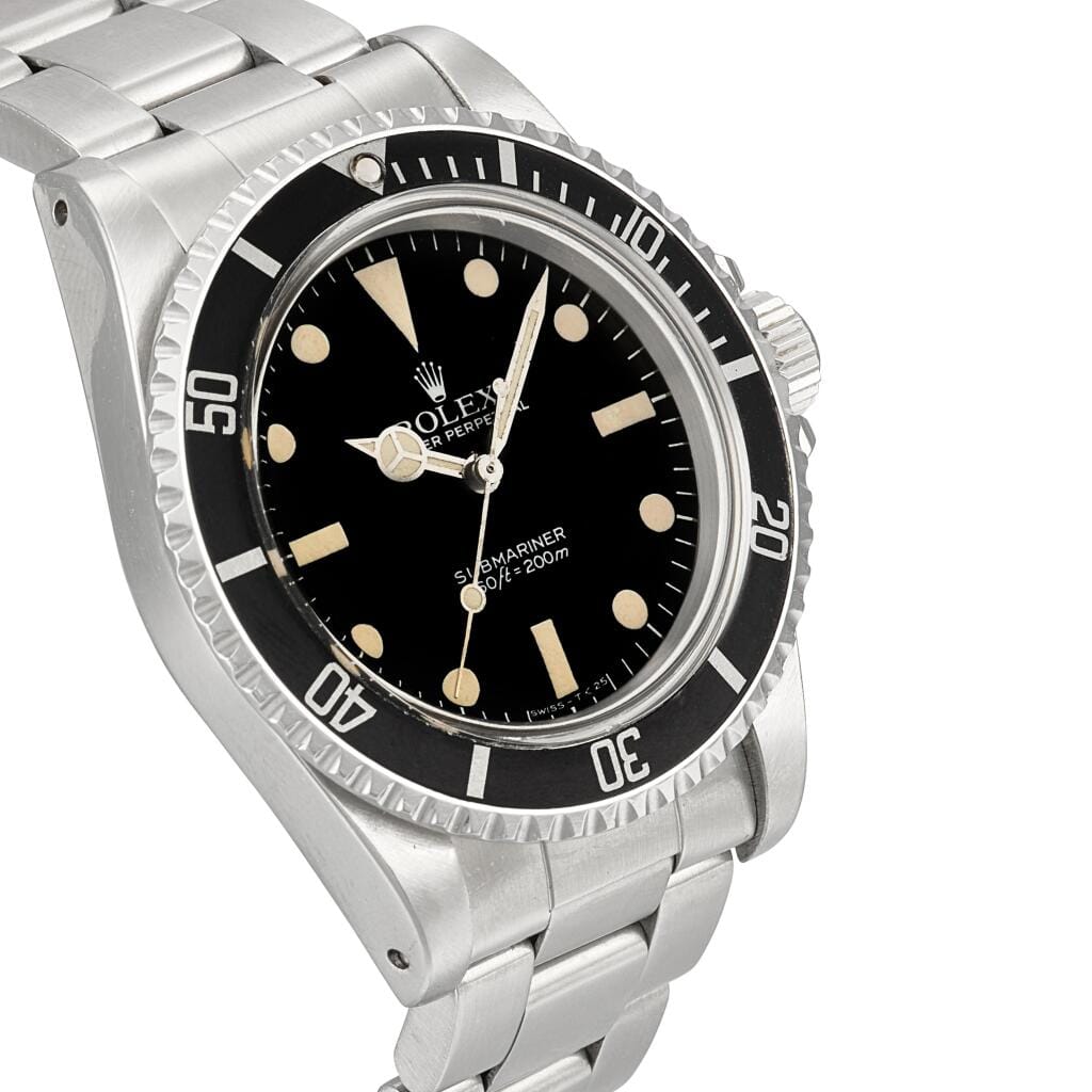 Submariner (Reference 5513). A stainless steel automatic wristwatch. 1984