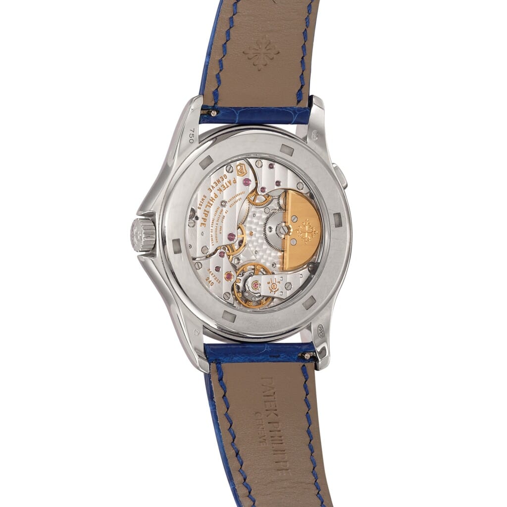 Rare Handcrafts (Reference 5131G). A 40mm white gold automatic wristwatch with world time and cloisonné enamel dial. 2013
