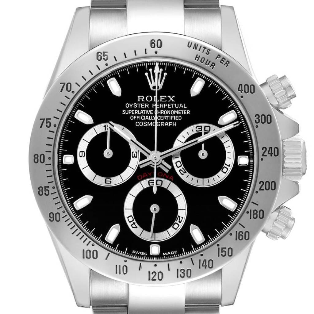 Cosmograph Daytona (Reference 116520). A 40mm stainless steel automatic wristwatch with chronograph. 2004