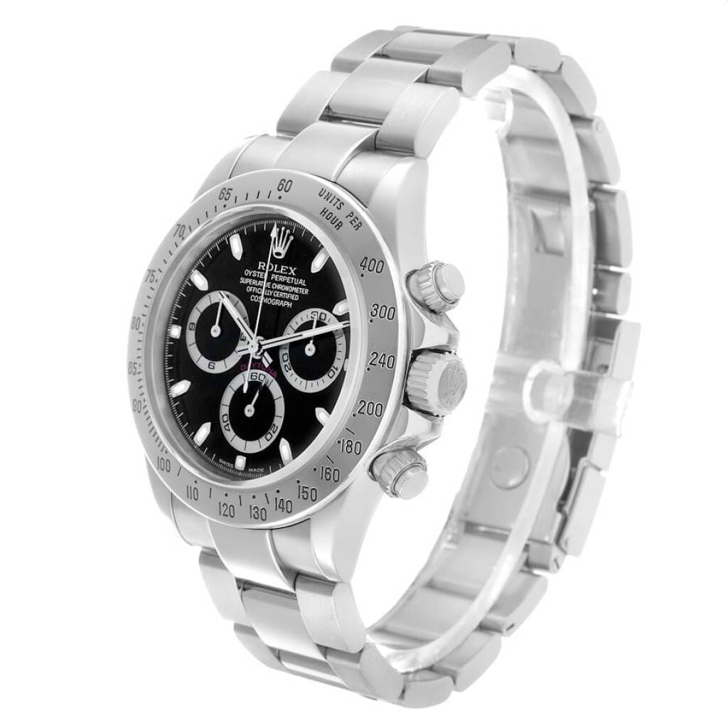Cosmograph Daytona (Reference 116520). A 40mm stainless steel automatic wristwatch with chronograph. 2004