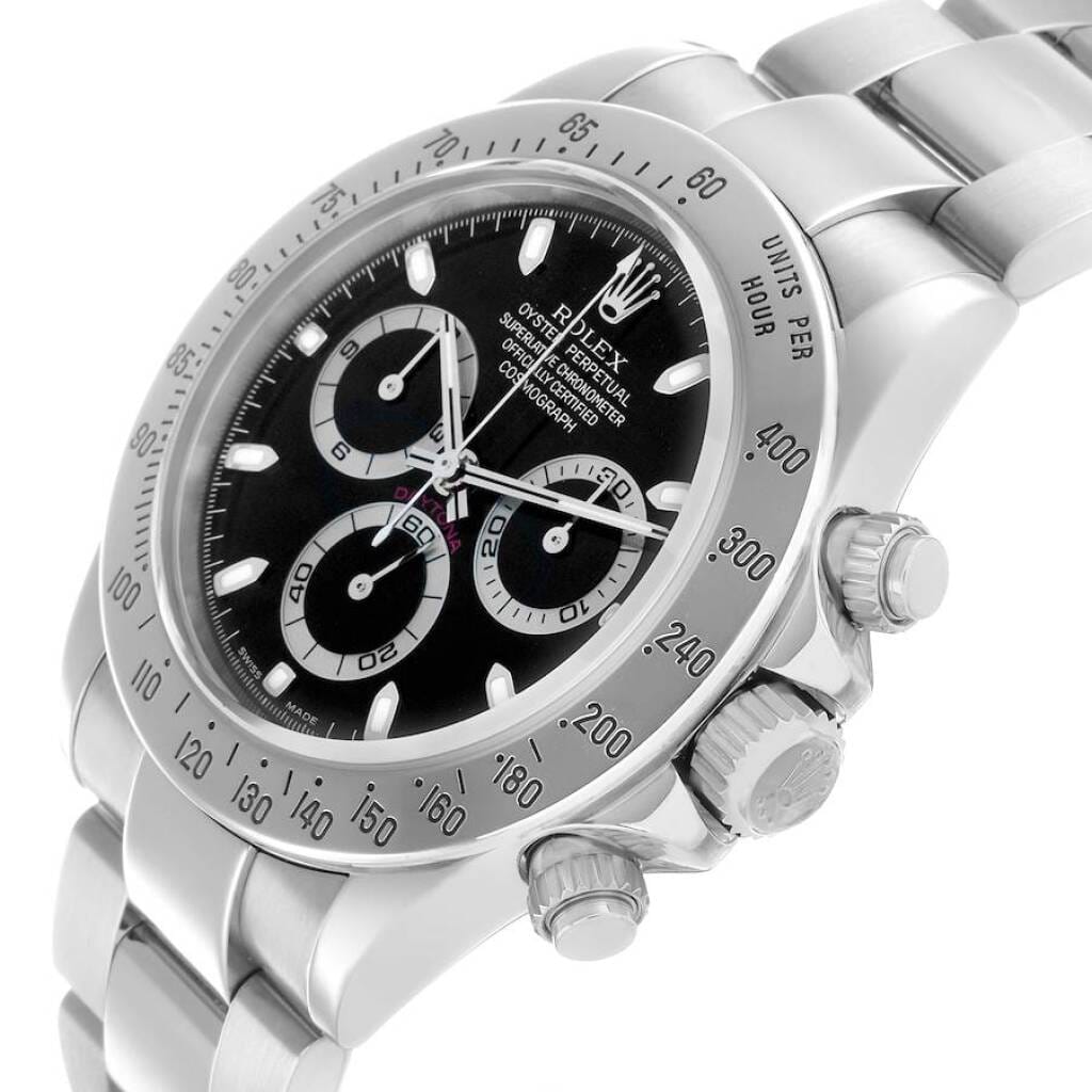 Cosmograph Daytona (Reference 116520). A 40mm stainless steel automatic wristwatch with chronograph. 2004