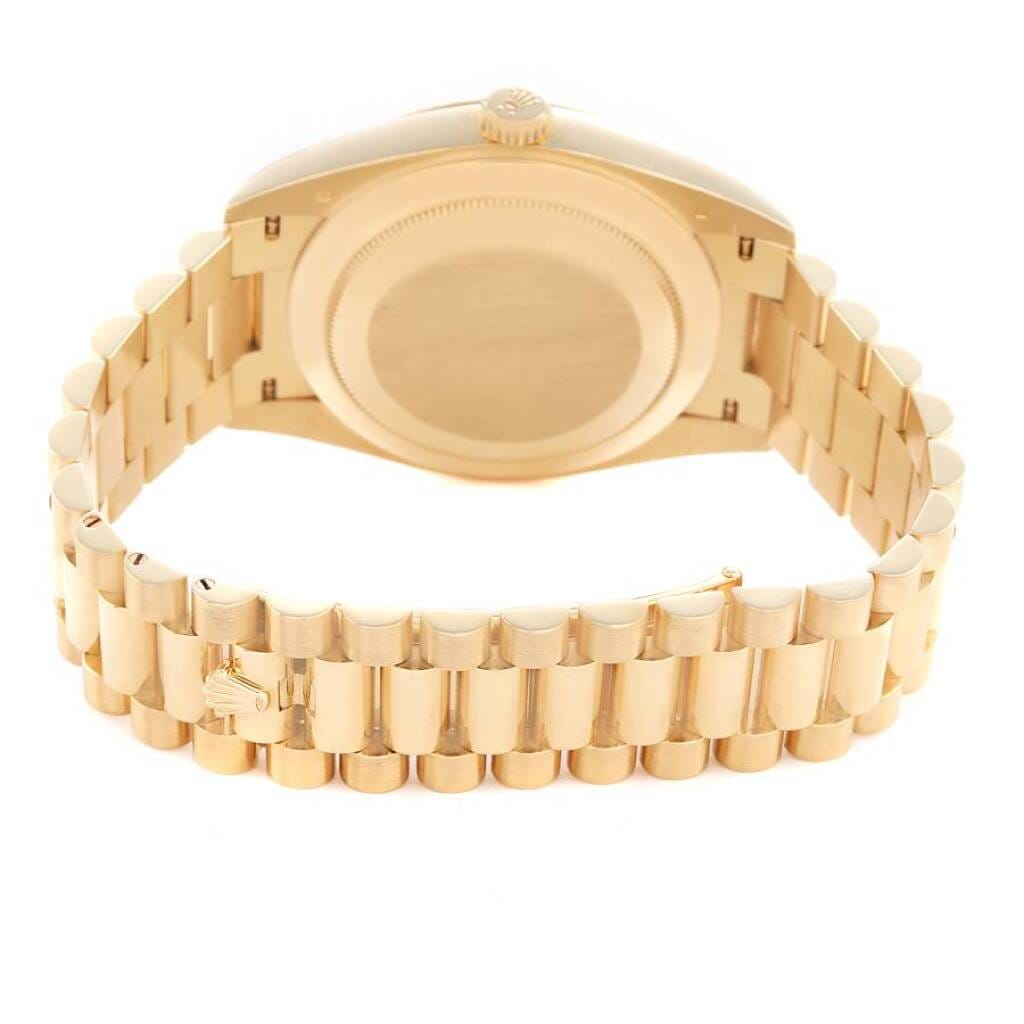 President Day-Date (Reference 228238). A 40mm yellow gold diamond-set automatic wristwatch with date and day. 2019