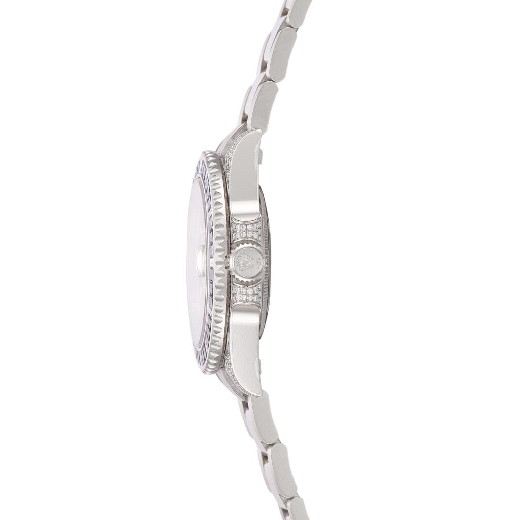 Submariner (Reference 116659SABR). A 40mm white gold diamond sapphire-set automatic wristwatch with date. 2019