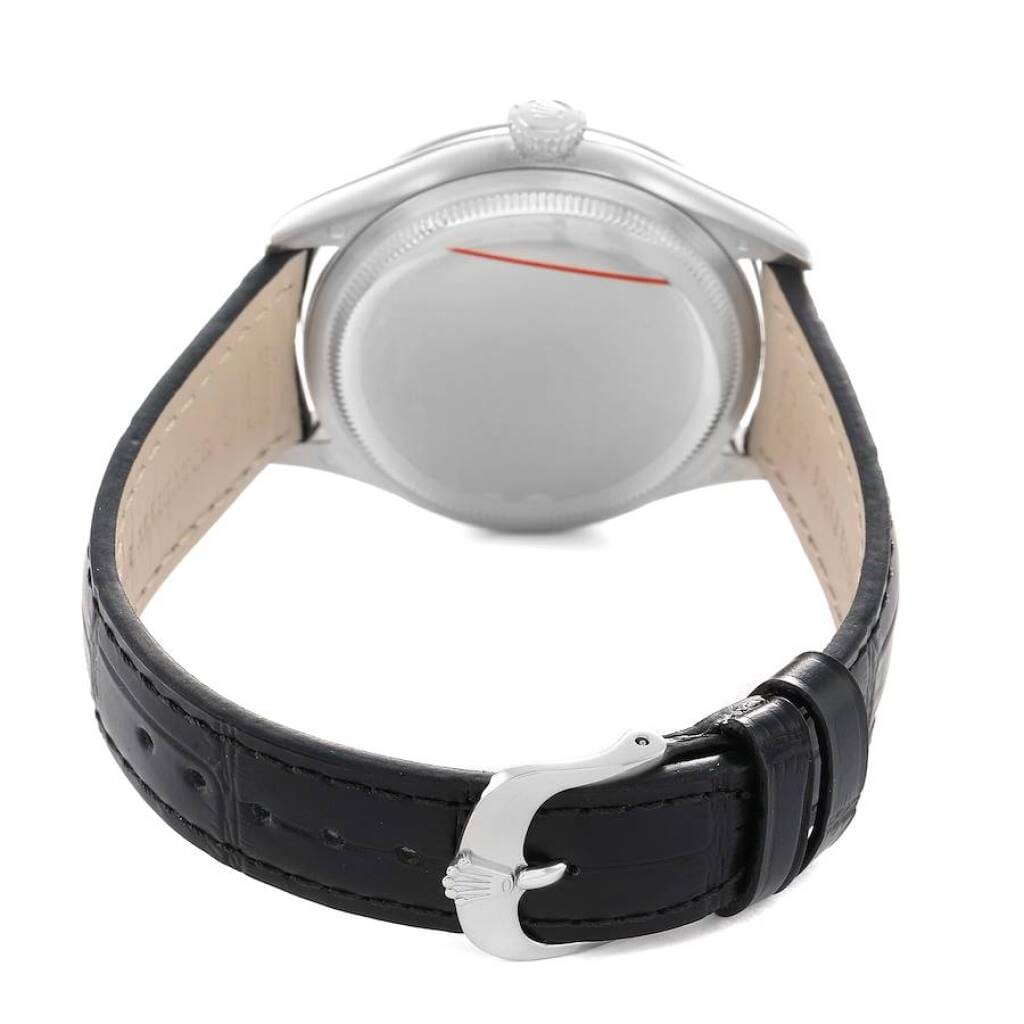 Cellini Time (Reference 50709). A 39mm white gold diamond-set automatic wristwatch.