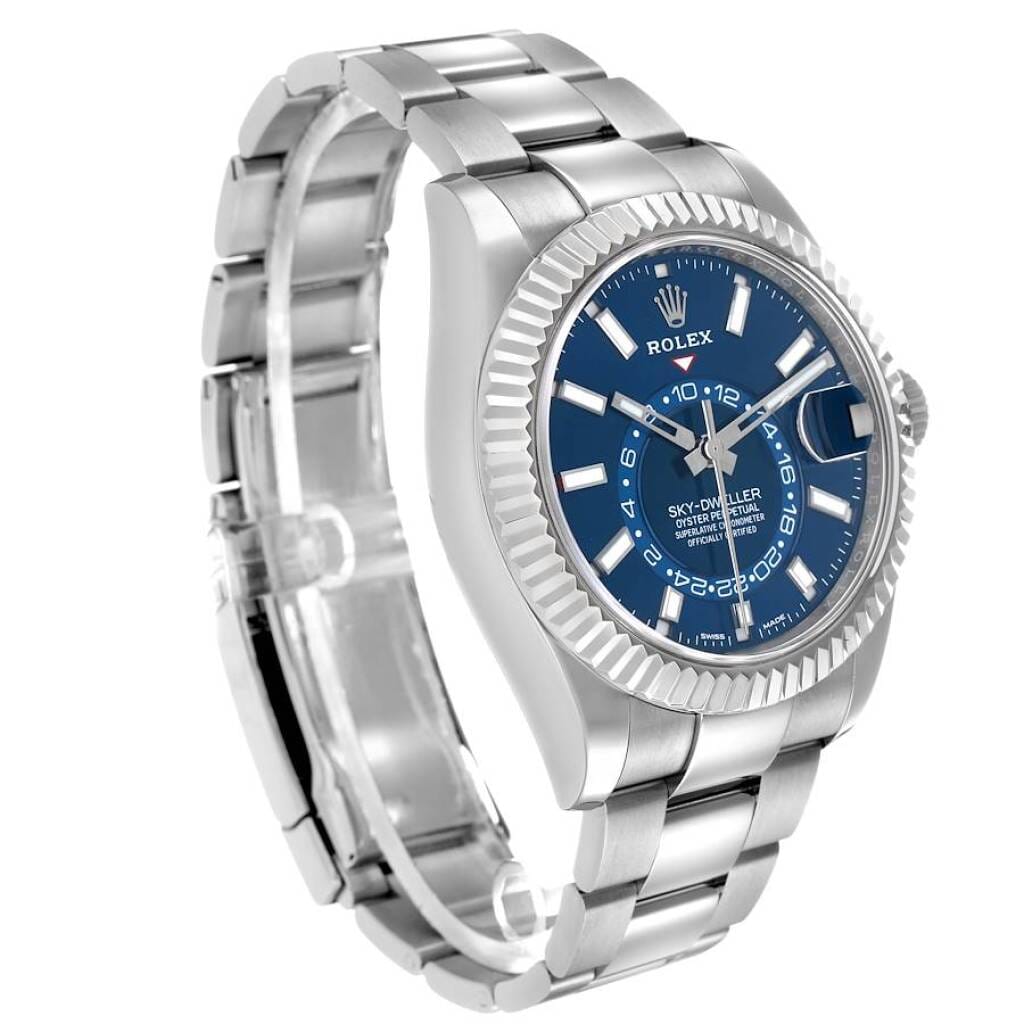 Sky-Dweller (Reference 326934). A 42mm white gold stainless steel automatic wristwatch with date and dual time. 2018