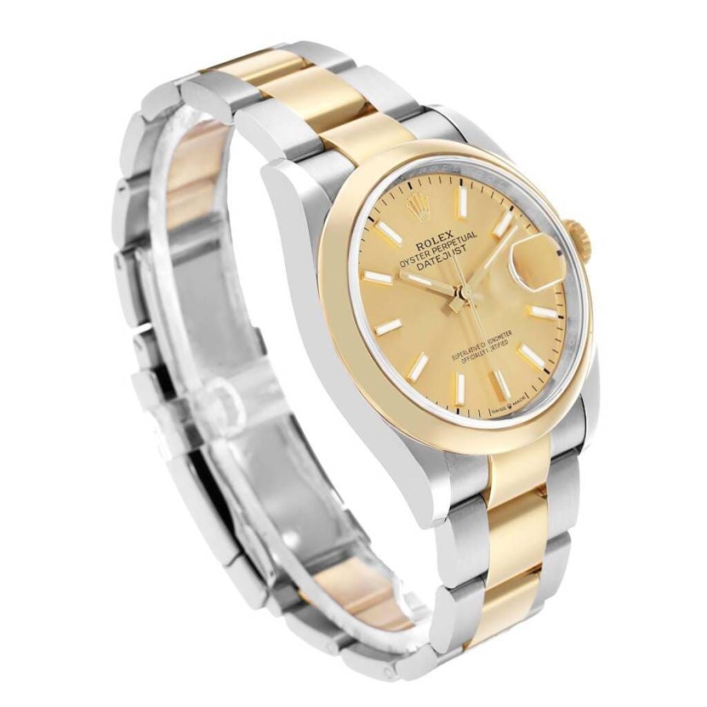 Datejust (Reference 126203). A 36mm yellow gold stainless steel automatic wristwatch with date. 2024