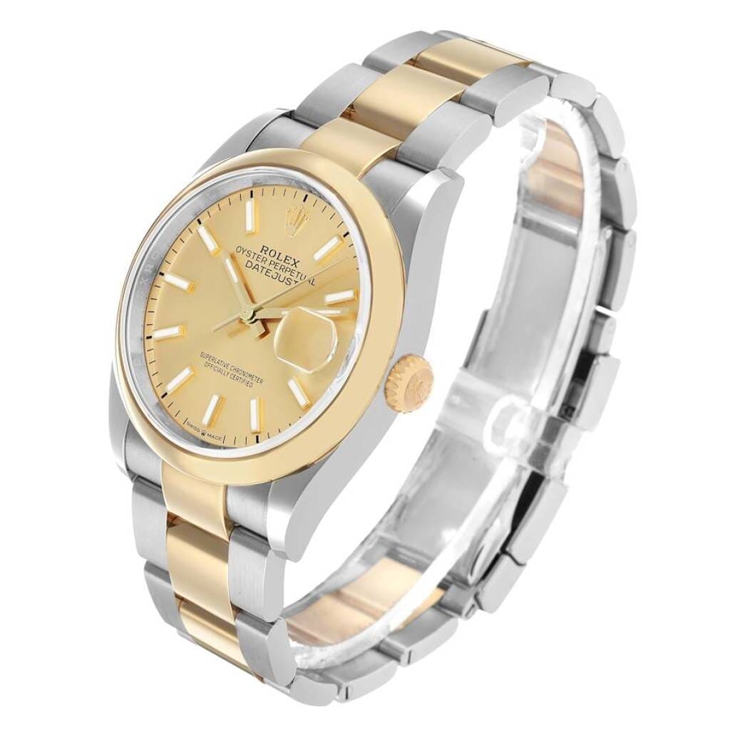 Datejust (Reference 126203). A 36mm yellow gold stainless steel automatic wristwatch with date. 2024
