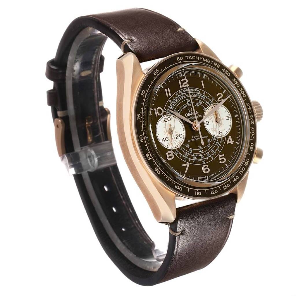 Speedmaster Chronoscope (Reference 329.92.43.51.10.001). A 43mm bronze gold manual wind wristwatch with chronograph. 2022