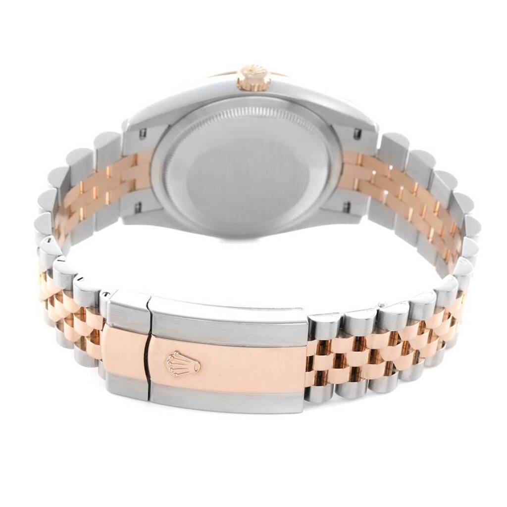 Datejust (Reference 126231). A 36mm rose gold stainless steel diamond-set automatic wristwatch with date. 2019