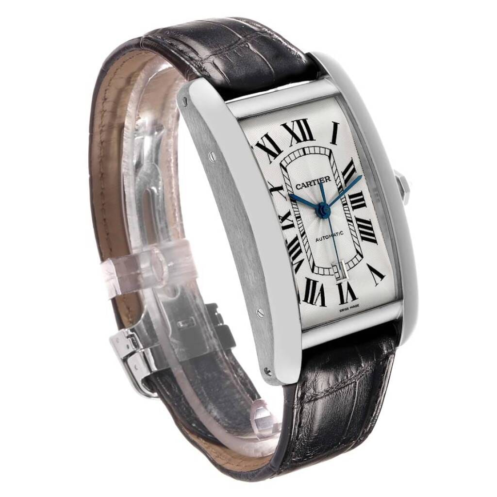 Tank Americaine XL (Reference W2609956). A 52mm white gold automatic wristwatch with date.
