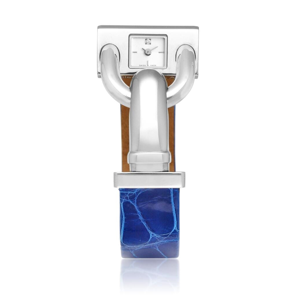 Van Cleef & Arpels Cadenas. A stainless steel and diamond-set quartz wristwatch. Circa 2010