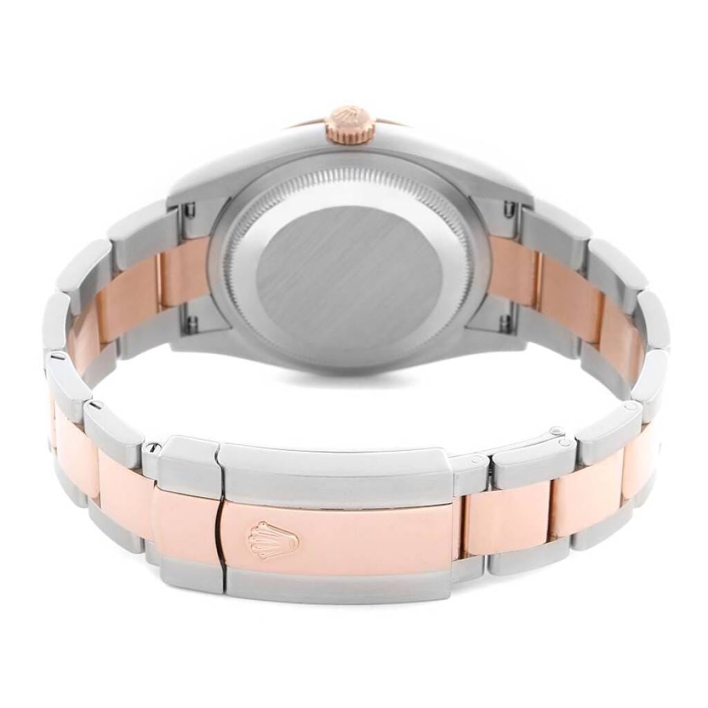 Datejust (Reference 126201). A 36mm rose gold stainless steel diamond set automatic wristwatch with date. 2021