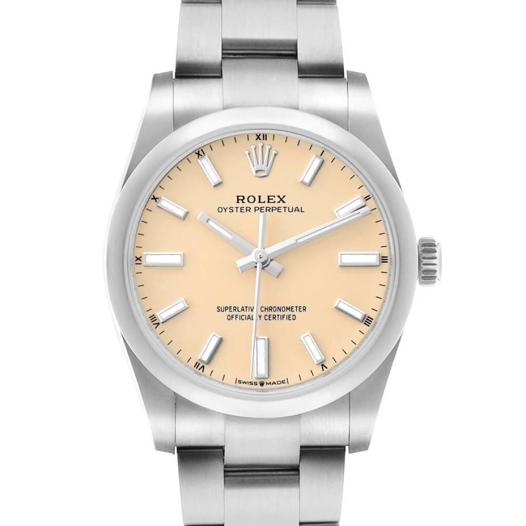 Oyster Perpetual (Reference 124200). A 34mm unworn stainless steel automatic wristwatch. 2025