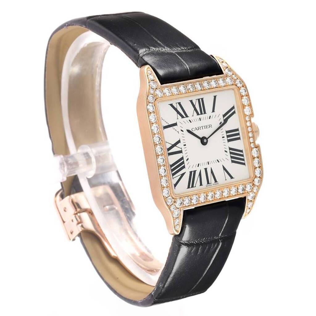 Santos Dumont (Reference WH100351). A 31mm rose gold diamond-set quartz wristwatch. 2018