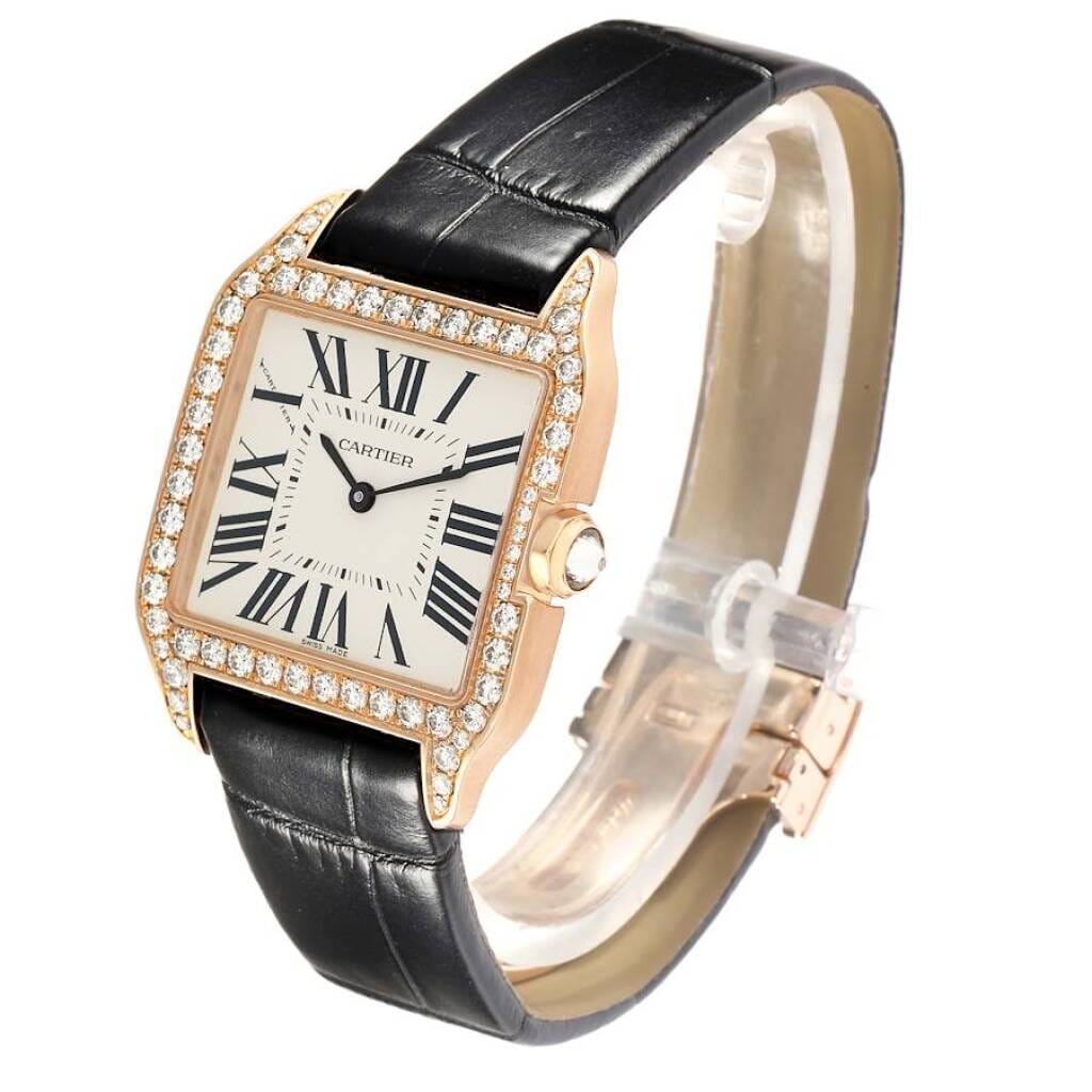 Santos Dumont (Reference WH100351). A 31mm rose gold diamond-set quartz wristwatch. 2018