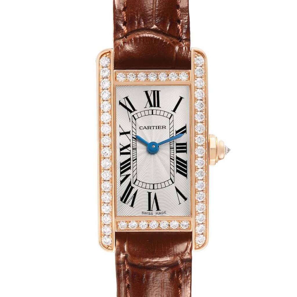Tank Americaine (Reference WJTA0002). A 28mm rose gold diamond-set quartz wristwatch. 2015