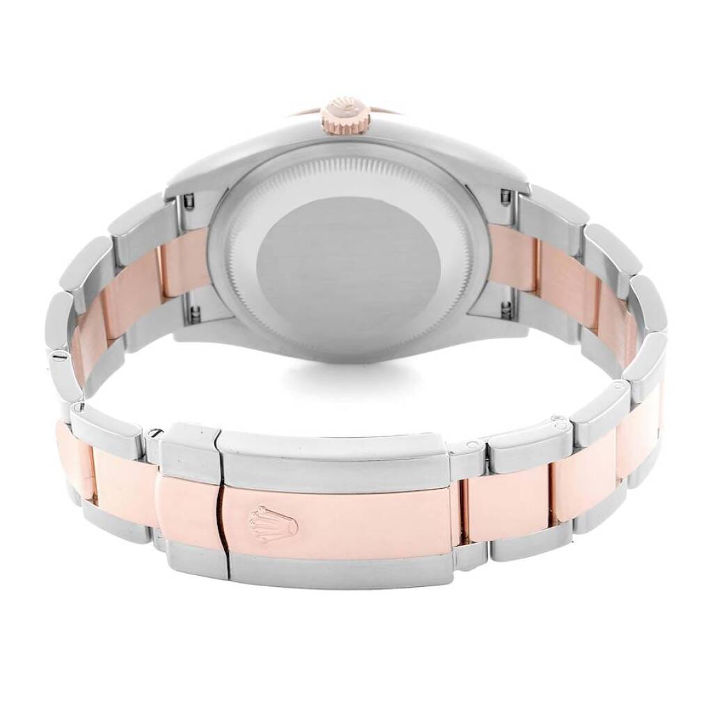 Datejust (Reference 126201). A 36mm rose gold stainless steel diamond-set automatic wristwatch with date. 2019