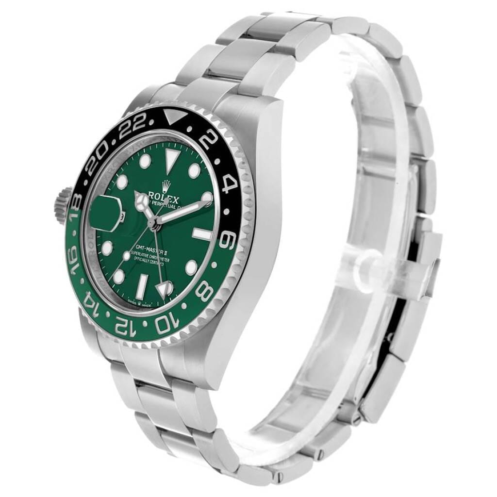 GMT-Master II 'Sprite' (Reference 126729VTNR). A 40mm unworn white gold automatic wristwatch with date and dual time. 2025