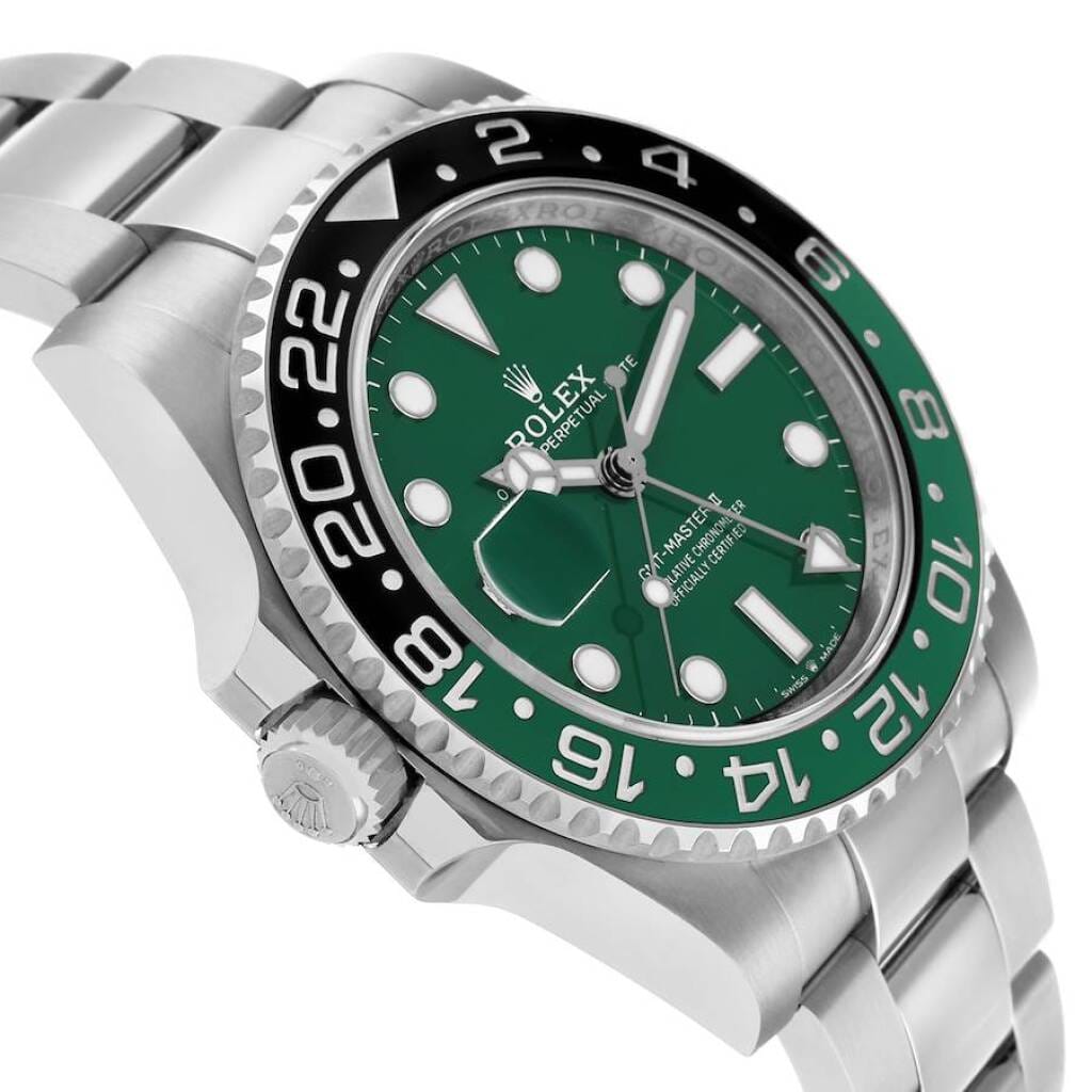 GMT-Master II 'Sprite' (Reference 126729VTNR). A 40mm unworn white gold automatic wristwatch with date and dual time. 2025
