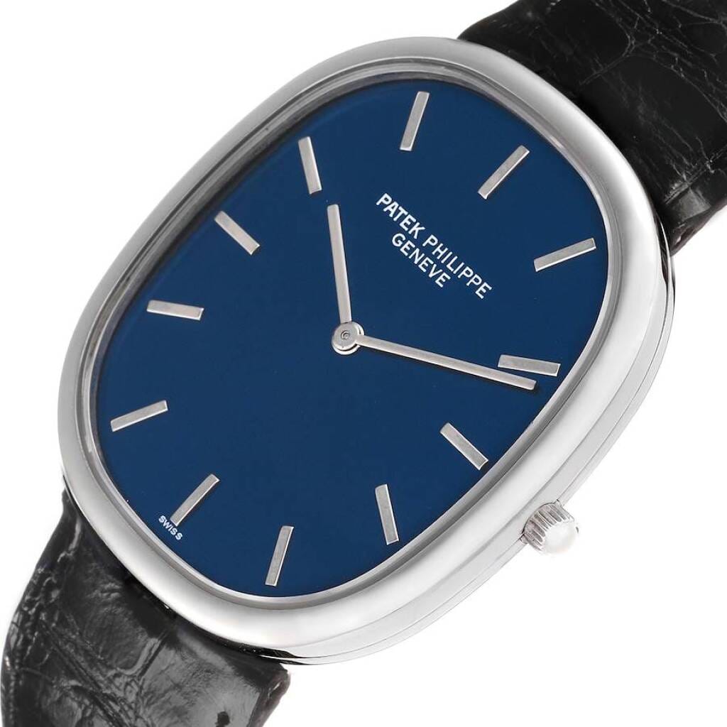 Golden Ellipse (Reference 5738P). A 39.5mm platinum automatic wristwatch.
