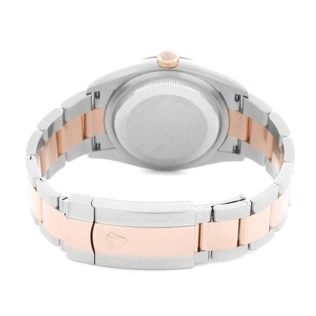 Datejust (Reference 126231). A 36mm rose gold stainless steel automatic wristwatch with date.