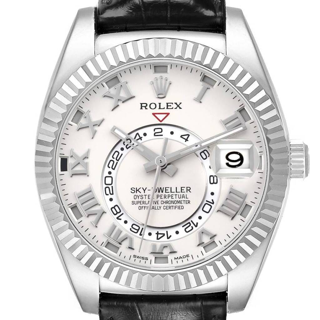 Sky-Dweller (Reference 326139). A 42mm white gold automatic wristwatch date and dual time.