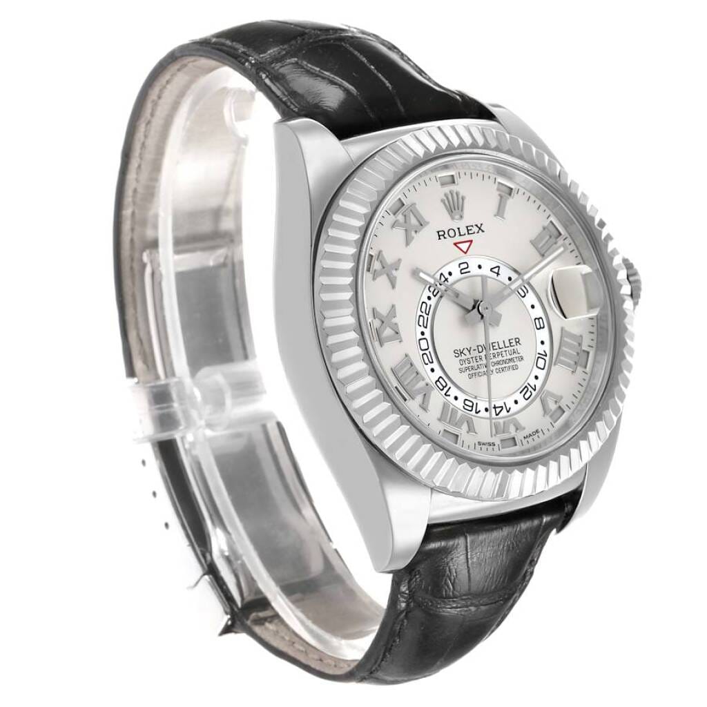 Sky-Dweller (Reference 326139). A 42mm white gold automatic wristwatch date and dual time.