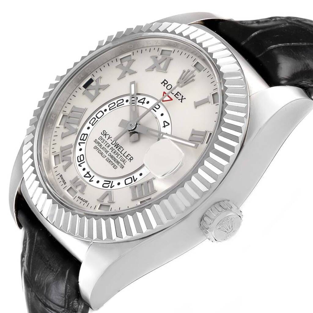 Sky-Dweller (Reference 326139). A 42mm white gold automatic wristwatch date and dual time.