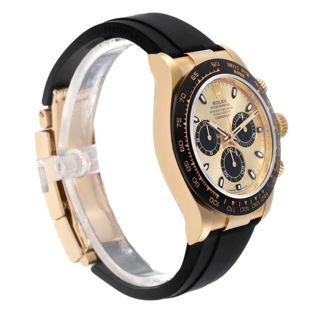 Cosmograph Daytona 'Pikachu' (Reference 116518LN). A 40mm yellow gold automatic wristwatch with chronograph. 2017