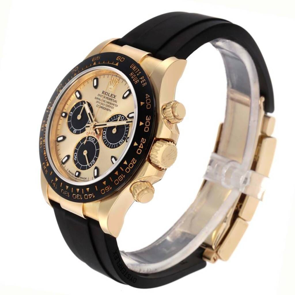 Cosmograph Daytona 'Pikachu' (Reference 116518LN). A 40mm yellow gold automatic wristwatch with chronograph. 2017
