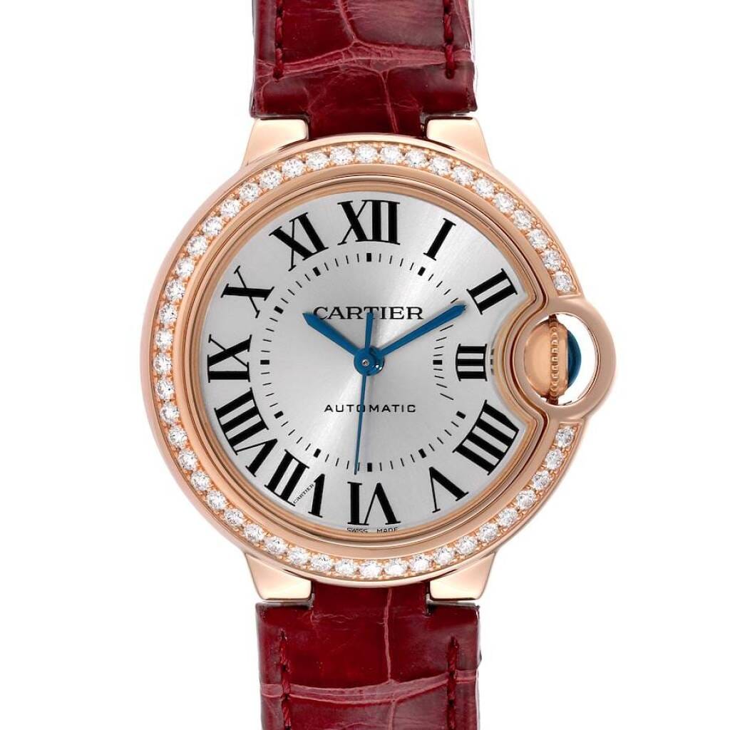 Ballon Bleu Medium (Reference WJBB0033). A 33mm rose gold diamond set automatic wristwatch. 2023