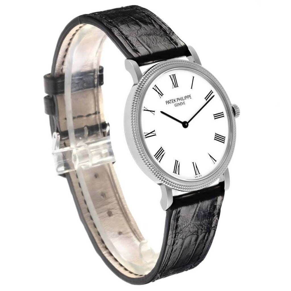 Calatrava (Reference 5120G-001). A 35mm white gold automatic wristwatch. 2012