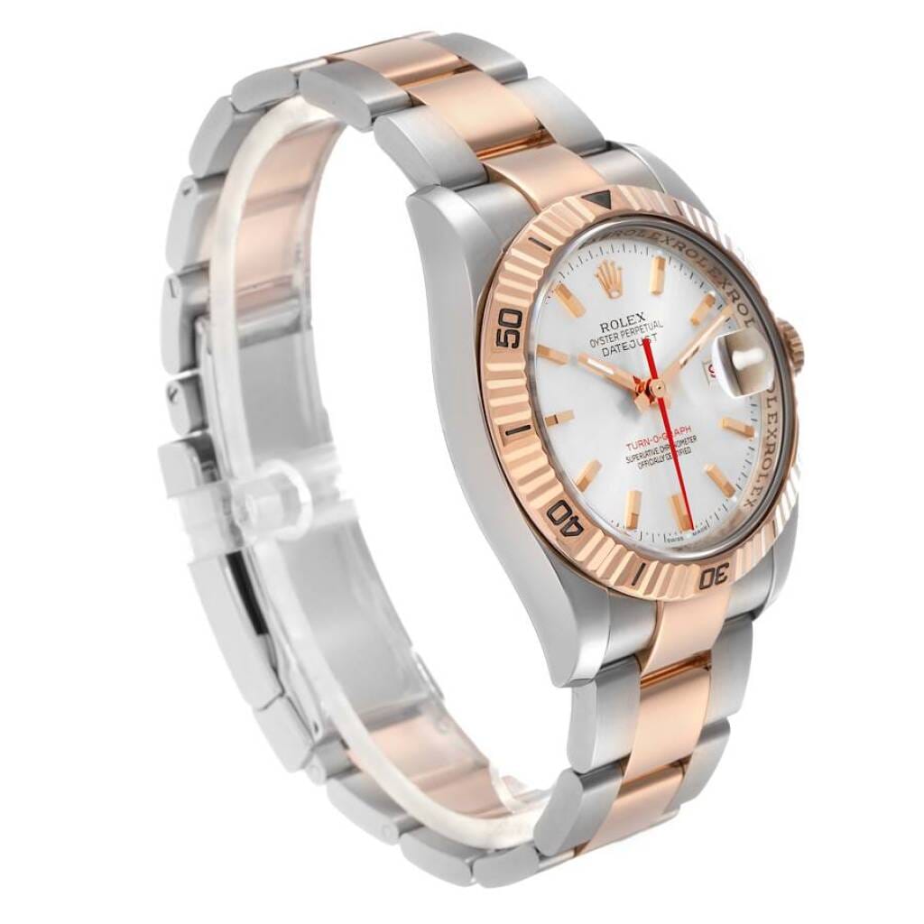 Datejust Turn-O-Graph (Reference 116261). A 36mm rose gold stainless steel automatic wristwatch with date. 2003-2004