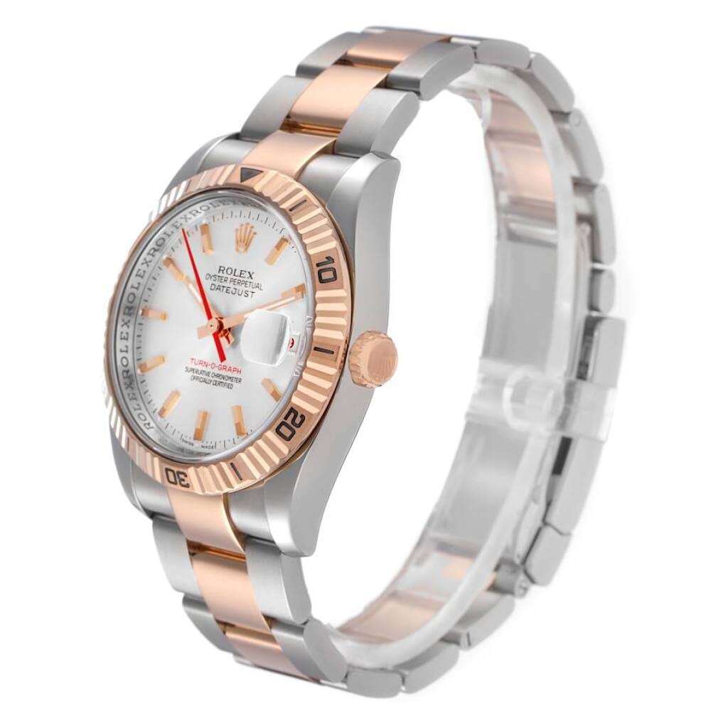 Datejust Turn-O-Graph (Reference 116261). A 36mm rose gold stainless steel automatic wristwatch with date. 2003-2004