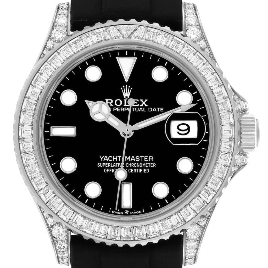 Yacht-Master (Reference 226679TBR). A 42mm white gold diamond set automatic wristwatch with date. 2021