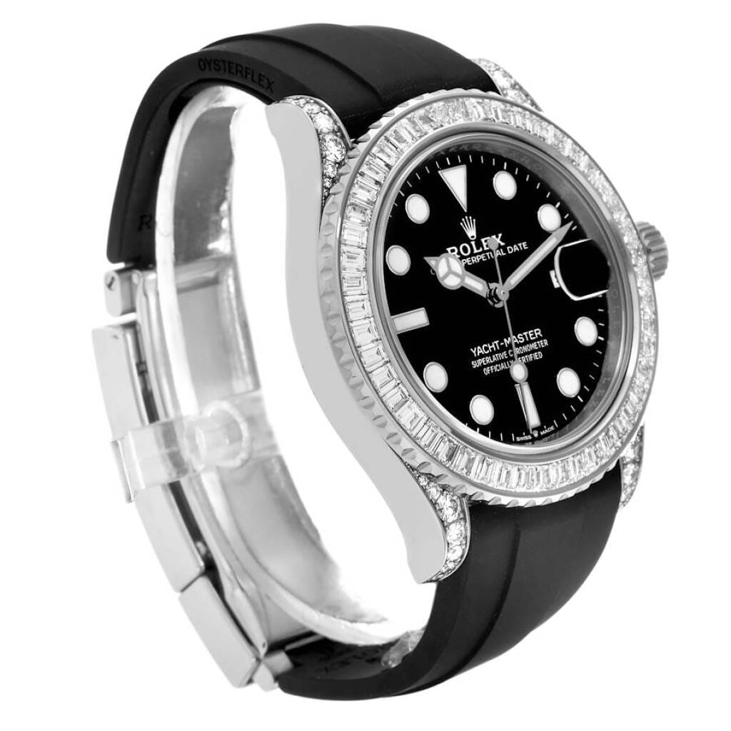 Yacht-Master (Reference 226679TBR). A 42mm white gold diamond set automatic wristwatch with date. 2021
