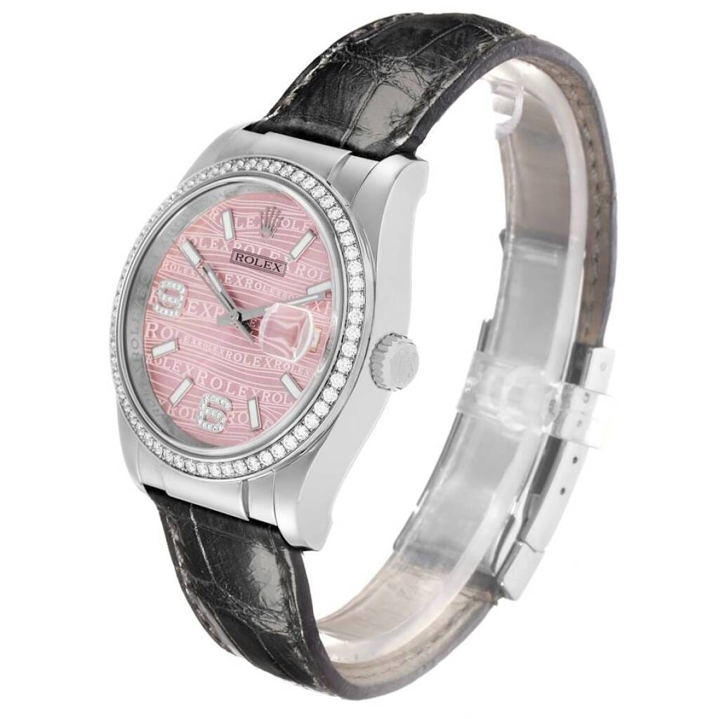 Datejust (Reference 116189). A 36mm white gold diamond set automatic wristwatch with date. 2005-2006