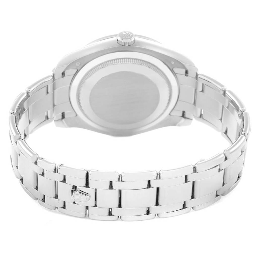 Pearlmaster (Reference 86349). A 39mm white gold diamond and sapphire gem set automatic wristwatch with date.