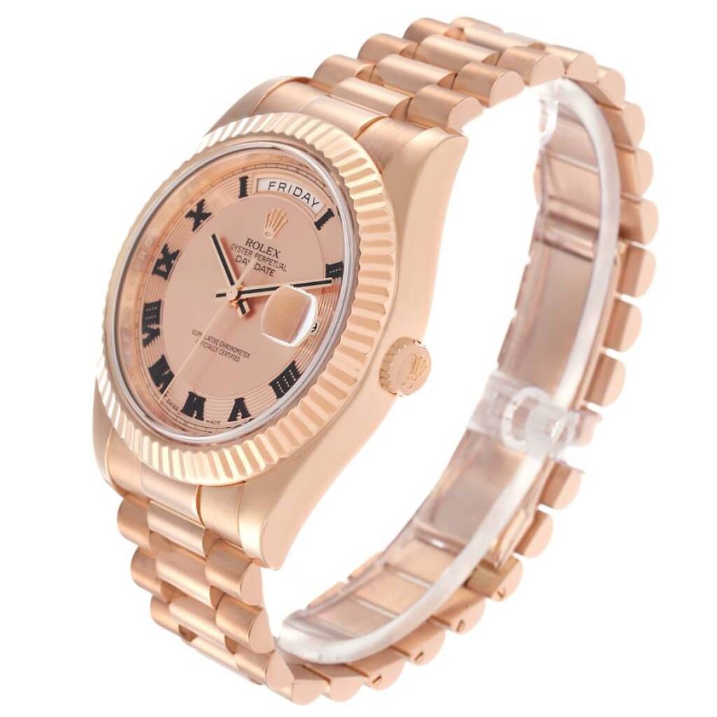President Day-Date II Concentric Dial (Reference 218235). A 41mm rose gold automatic wristwatch with date and day. 2014