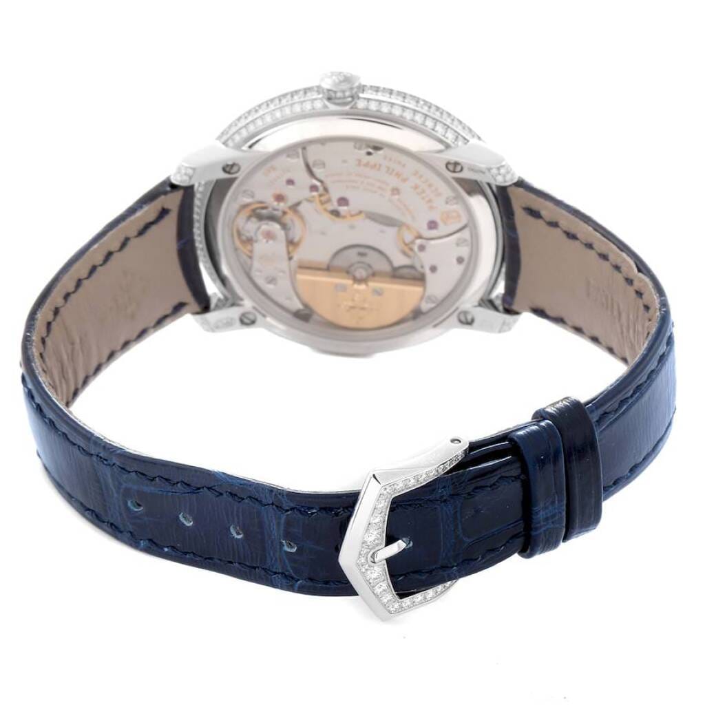 Calatrava (Reference 4978/400G-001). A 36.5mm white gold diamond-set automatic wristwatch. 2020