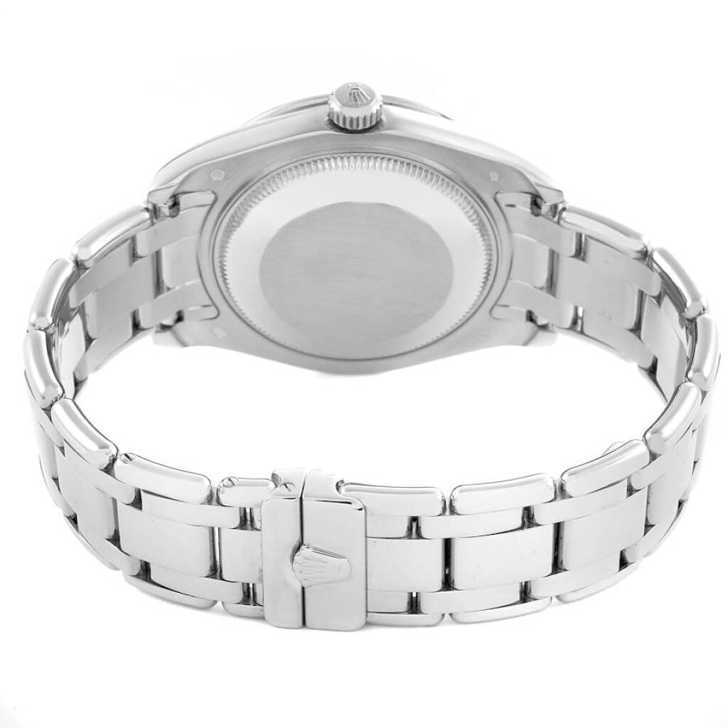 Pearlmaster (Reference 81319). A 34mm white gold diamond set automatic wristwatch with date. 2008-2009