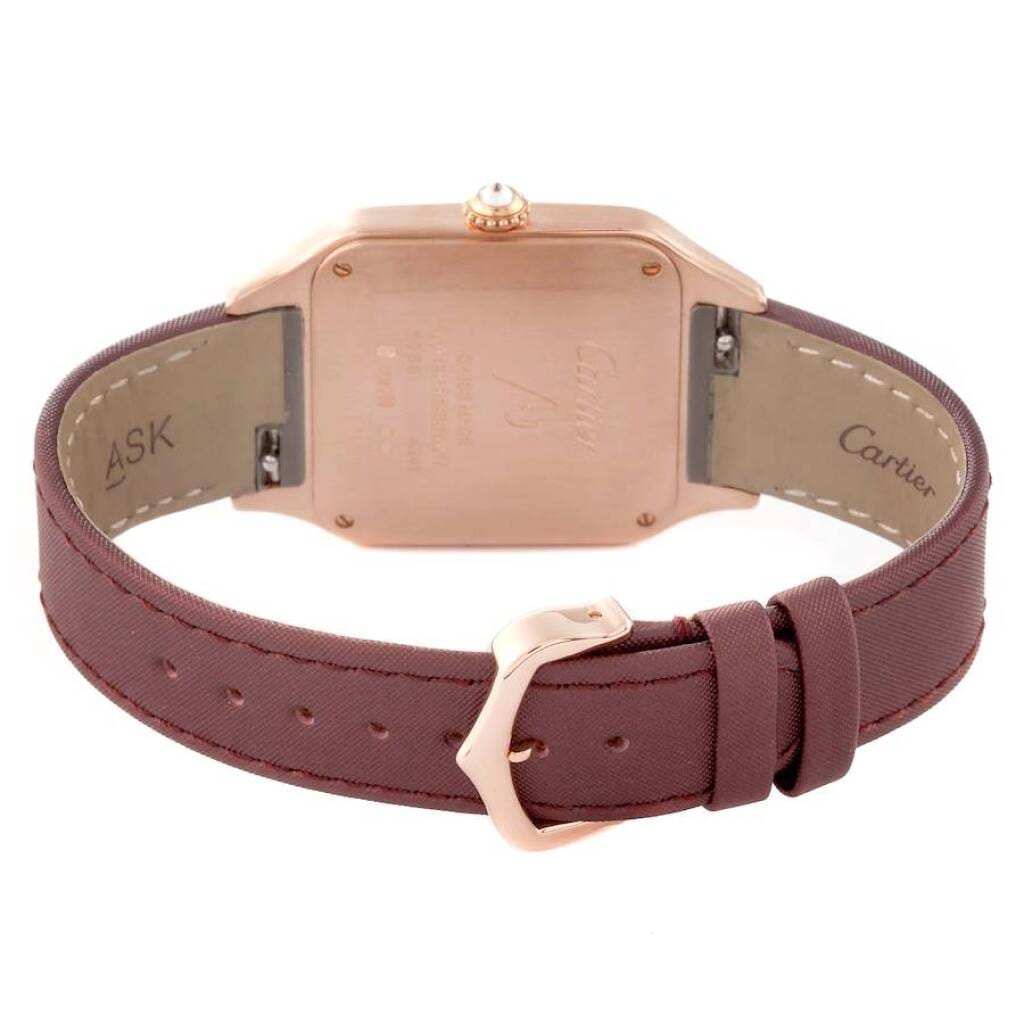 Santos Dumont Large (Reference WJSA0018). A 43.5mm rose gold diamond-set quartz wristwatch. 2021