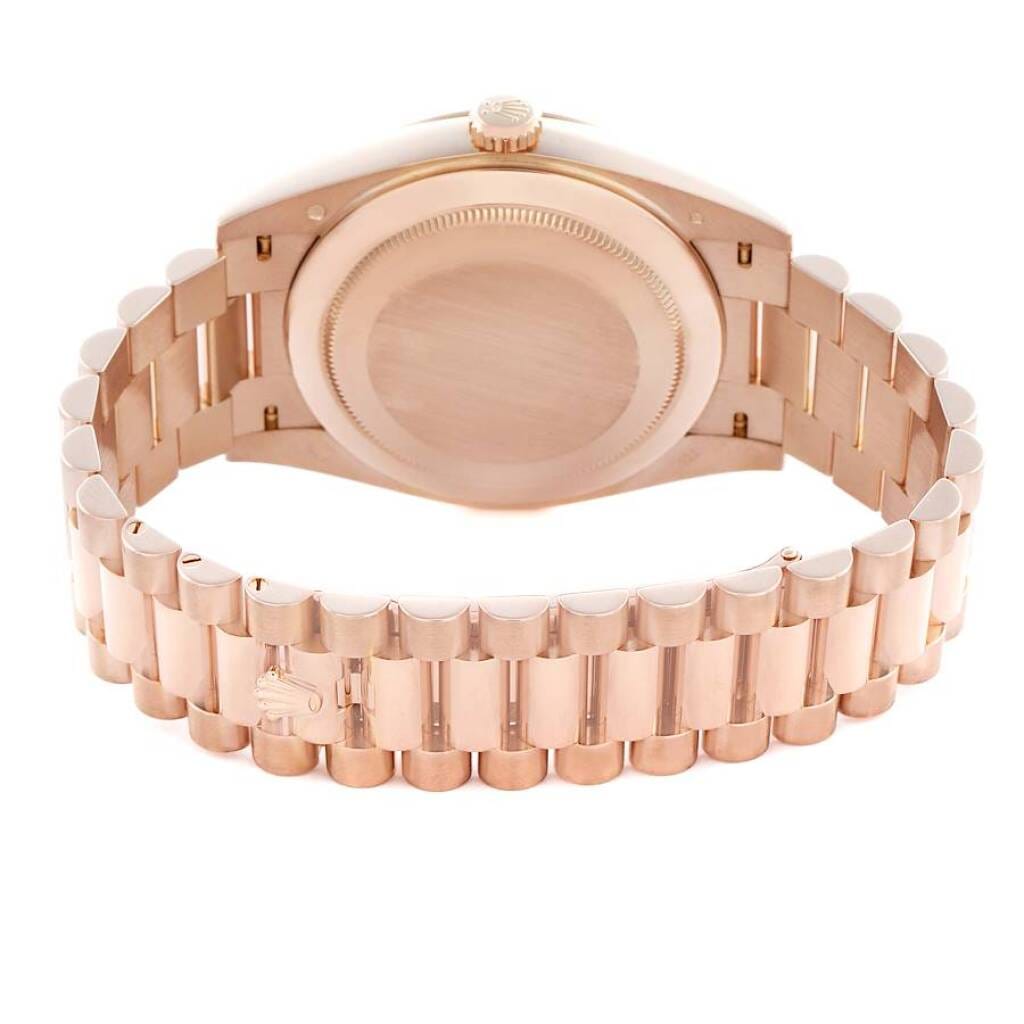 President Day-Date (Reference 228235). A 40mm rose gold diamond-set automatic wristwatch with date and day. 2016