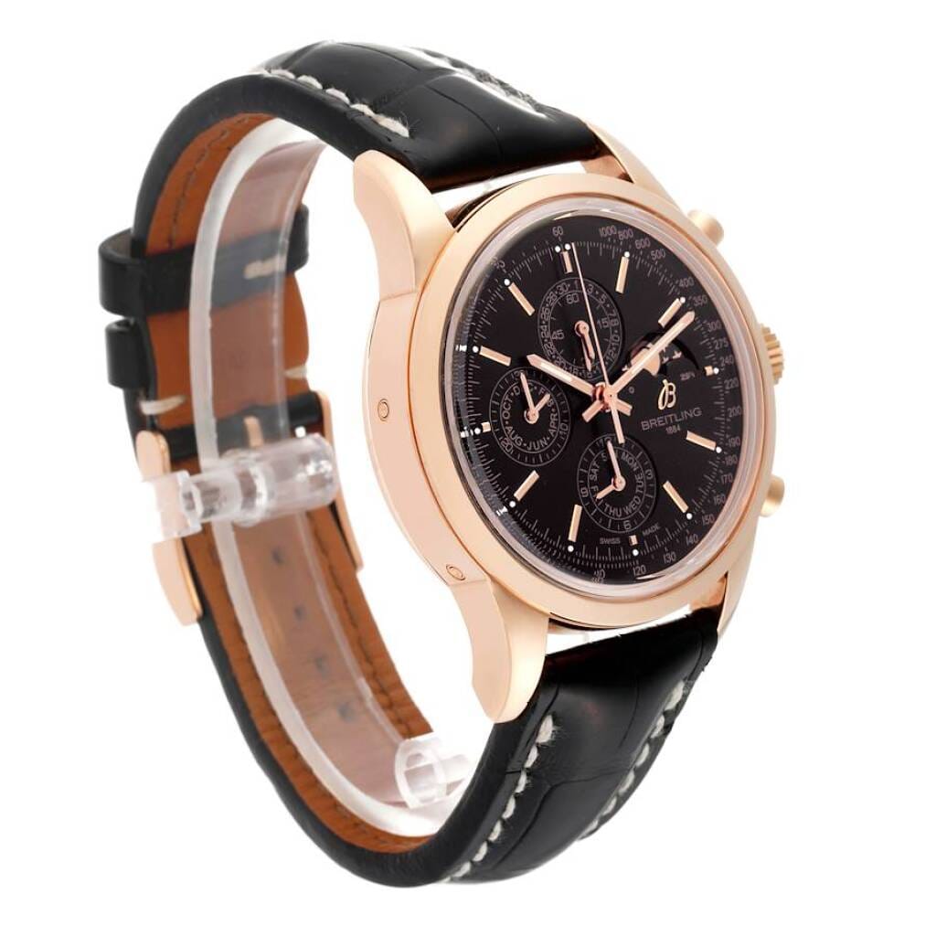 Transocean Limited Edition (Reference R19310). A 43mm rose gold automatic wristwatch with date, day, month, chronograph, and moon phase.