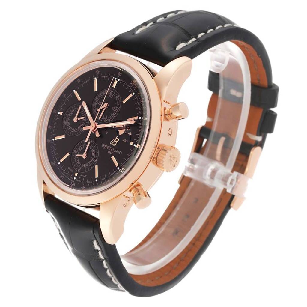 Transocean Limited Edition (Reference R19310). A 43mm rose gold automatic wristwatch with date, day, month, chronograph, and moon phase.