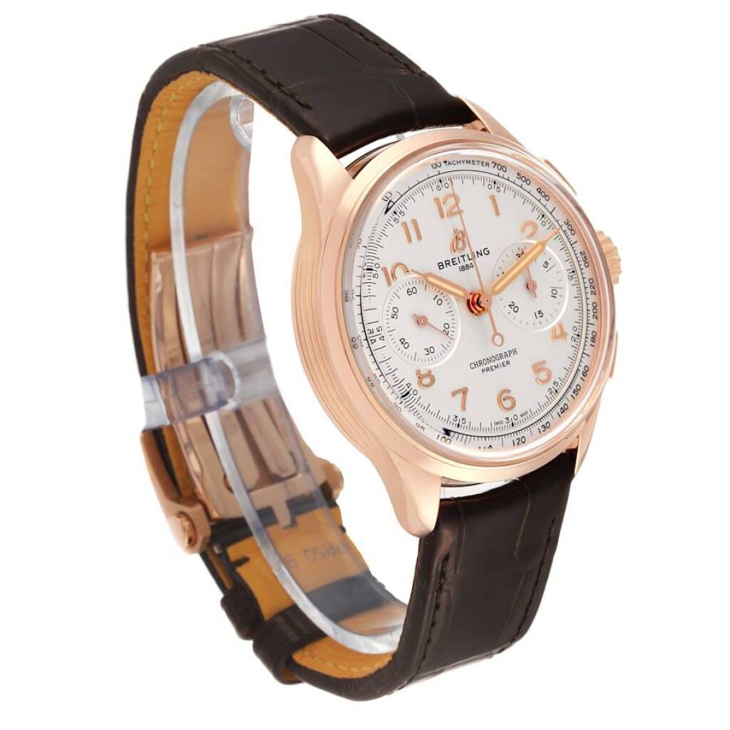 Premier B09 (Reference RB0930). A 40mm rose gold manual wind wristwatch chronograph.