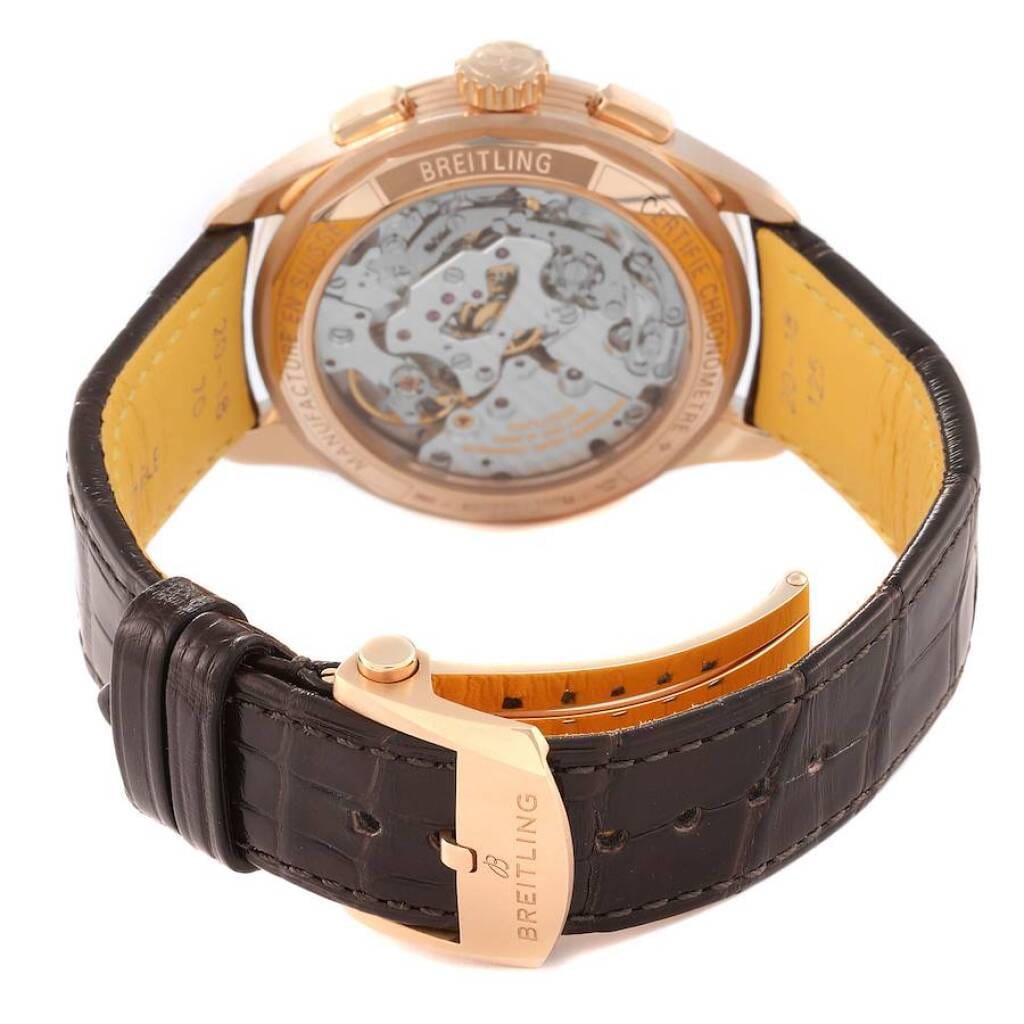 Premier B09 (Reference RB0930). A 40mm rose gold manual wind wristwatch chronograph.